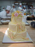 Spring Bouquet Wedding Cake by pathofpetals