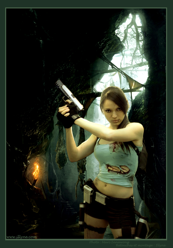 Lara Croft photomanipulation