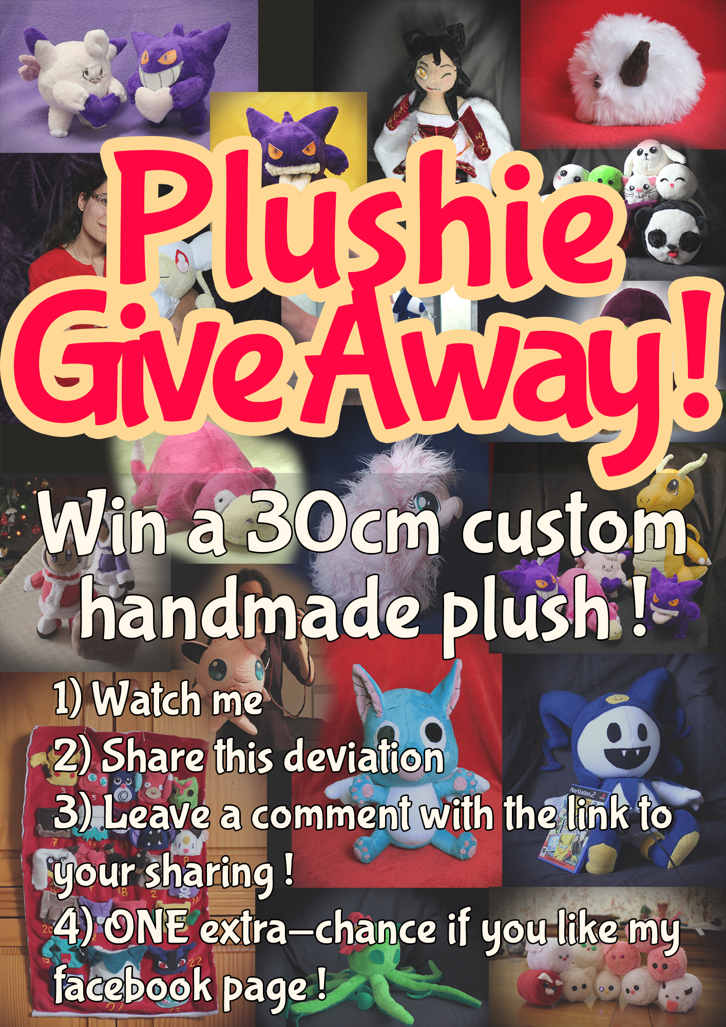 Plushie give-away ! 2 WINNERS !!   [CLOSED]