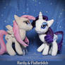 Rarity and Flutterbitch custom plush