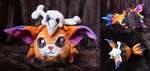 Gnar polochon-style custom plush by Peluchiere