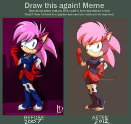 Draw this again! Meme starring Sonia