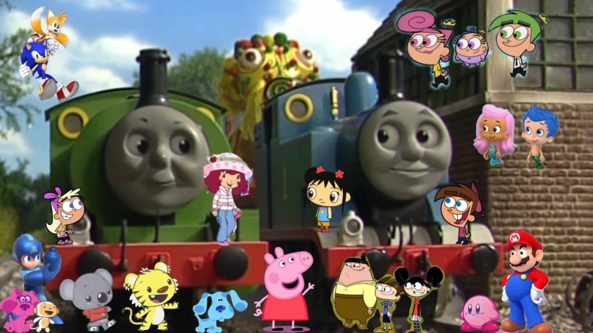 Thomas and his friends meeting Peppa Pig by TrainboyRJJamesStudi on ...