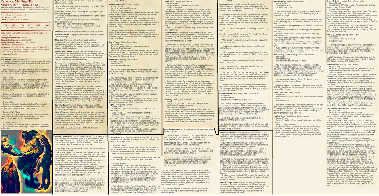 Koe's DnD 5e Stat Block by youwalk on DeviantArt