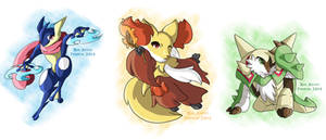 Pokemon XY Starters - Final Evolutions