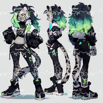 OPEN // Punk Leopard Furry // AI Adoptable