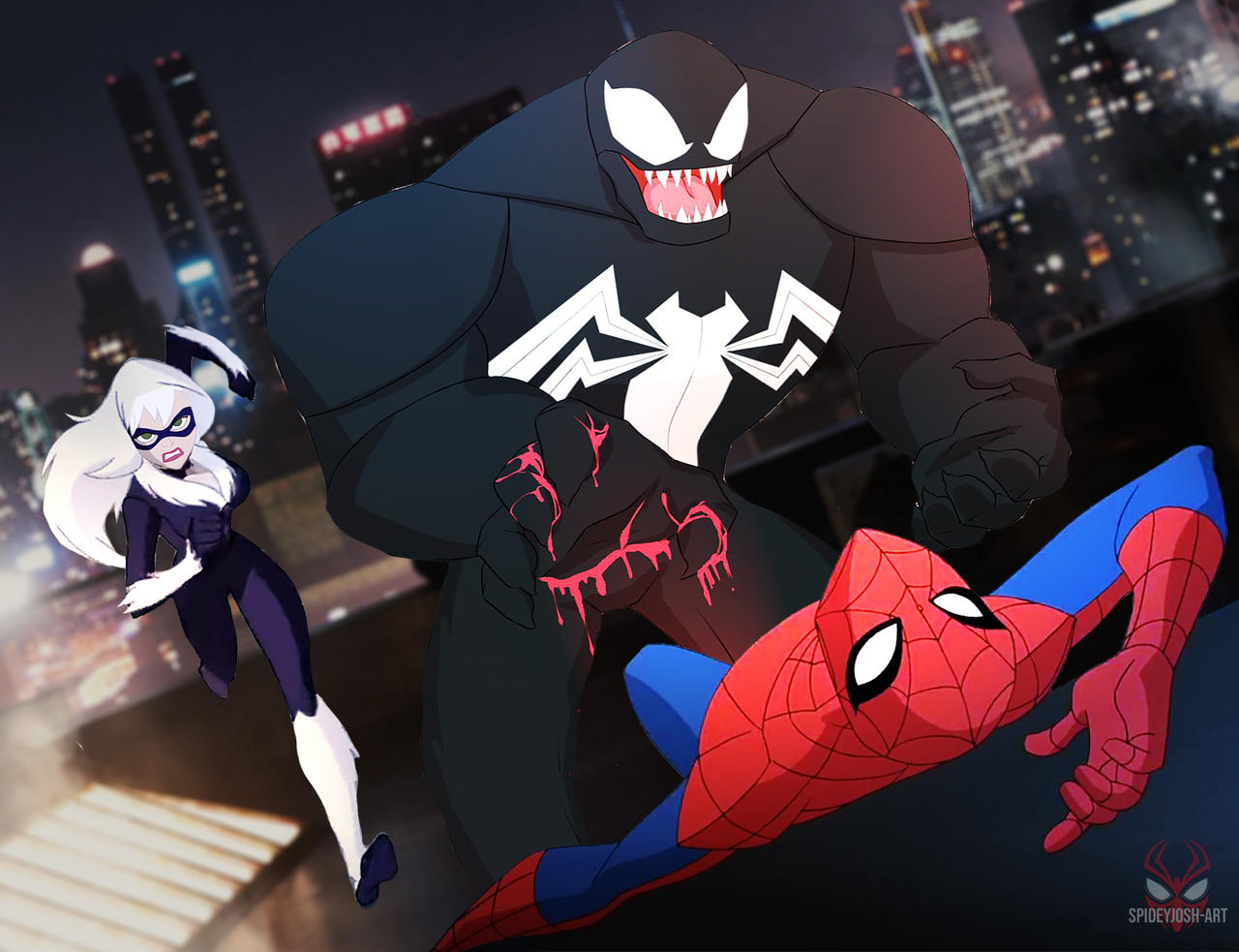 Spectacular Spider-man x Black cat vs Venom 2 by SpideyJosh-art on  DeviantArt