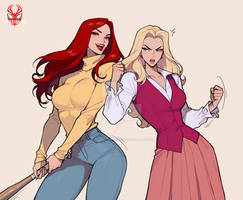 Mary Jane and Felicia Hardy