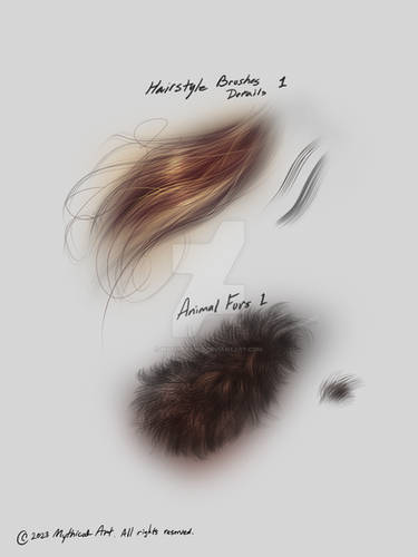 Realistic Hairstyle and Animal Furs PS Brushes