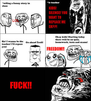 Troll as a teacher -Rage Comic-