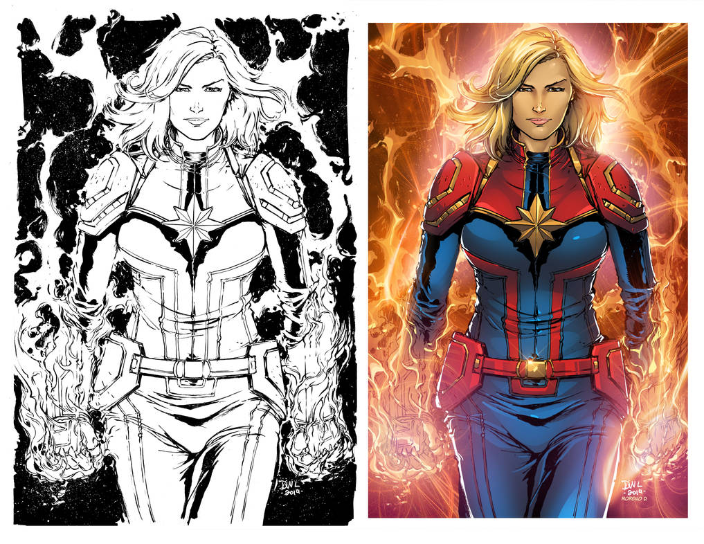 Captain Marvel by CarlosMorenoD-Art on DeviantArt