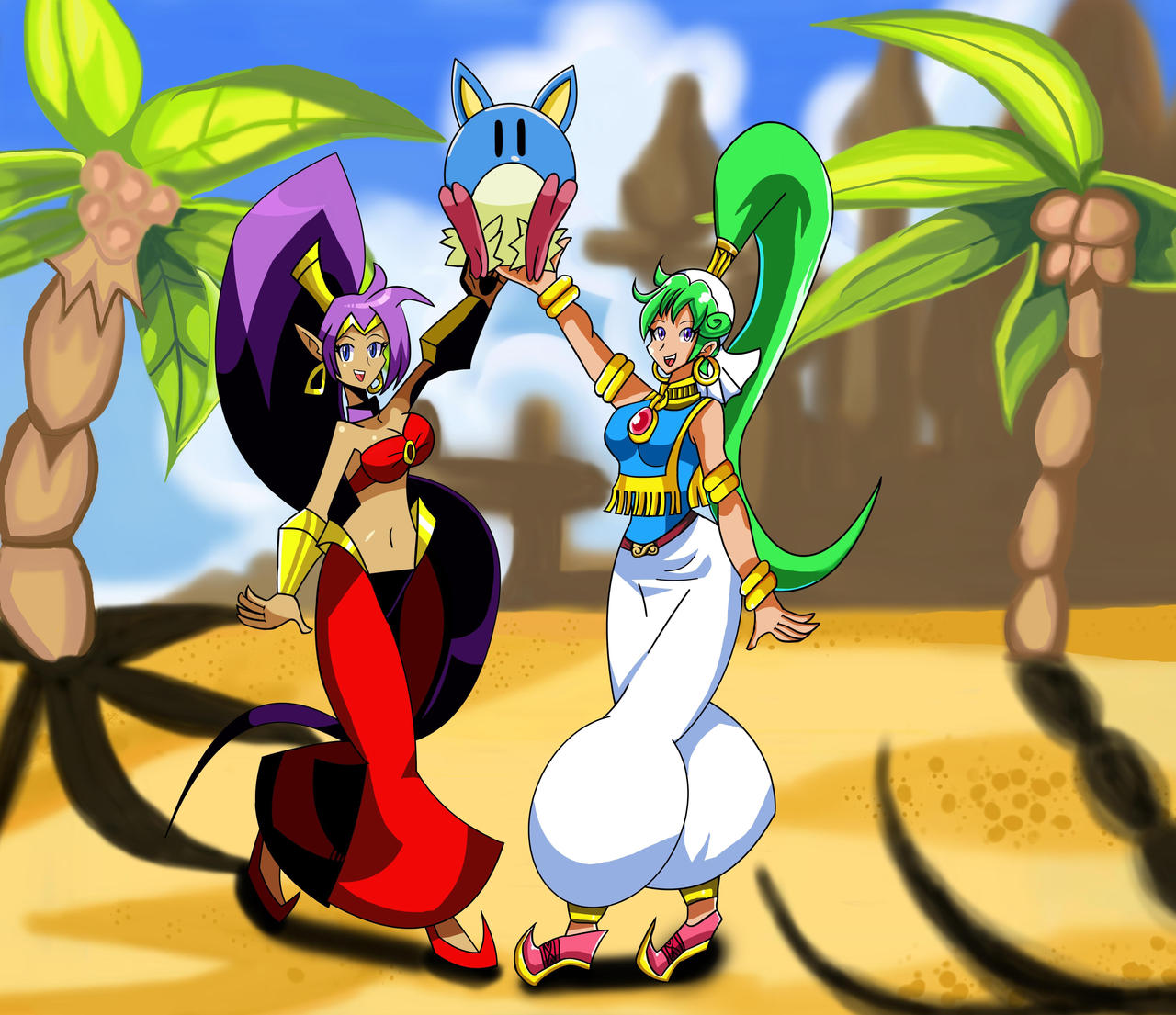 Shantae And Asha On Monster World Mania Deviantart 