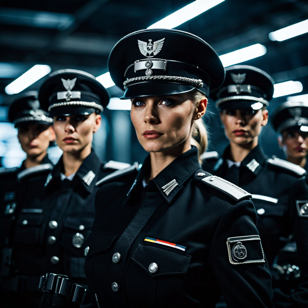 Guard Ss Background Female cyborgs German officers black ss uniforms , by Andresanon on ...