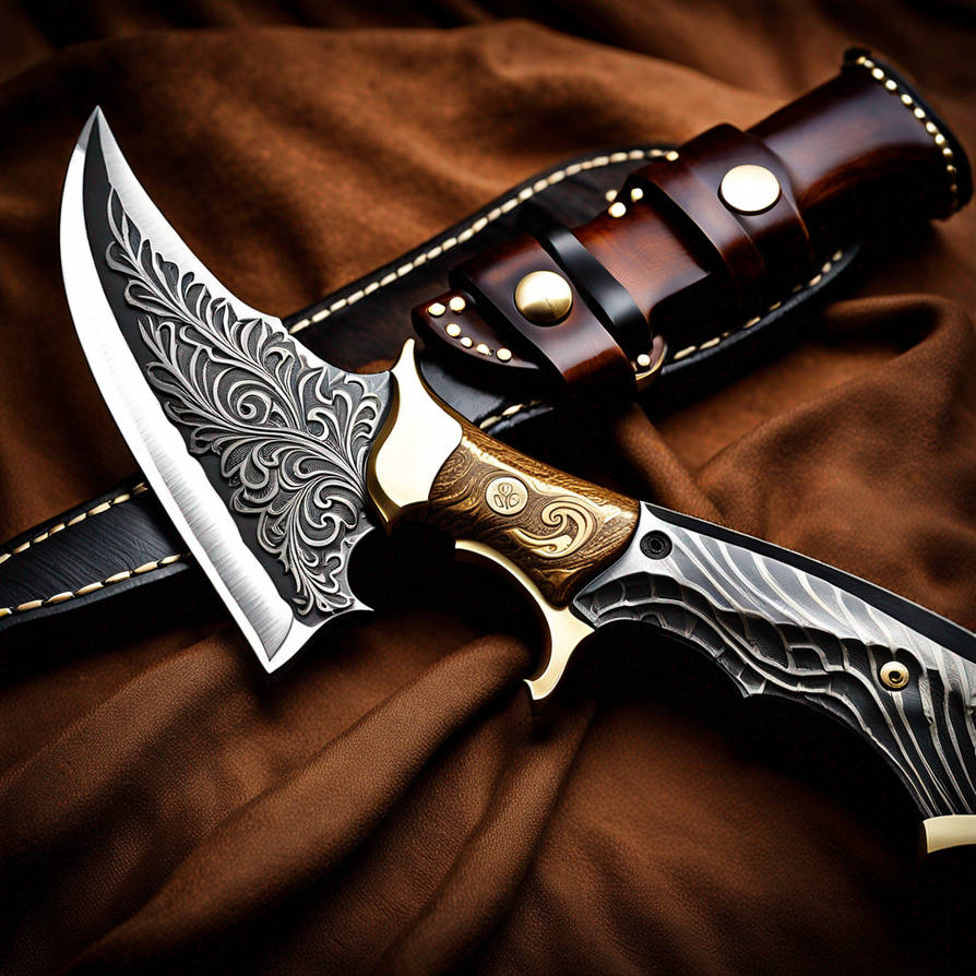 Skokie Knives Custom Hand Made Damascus Steel Hunt