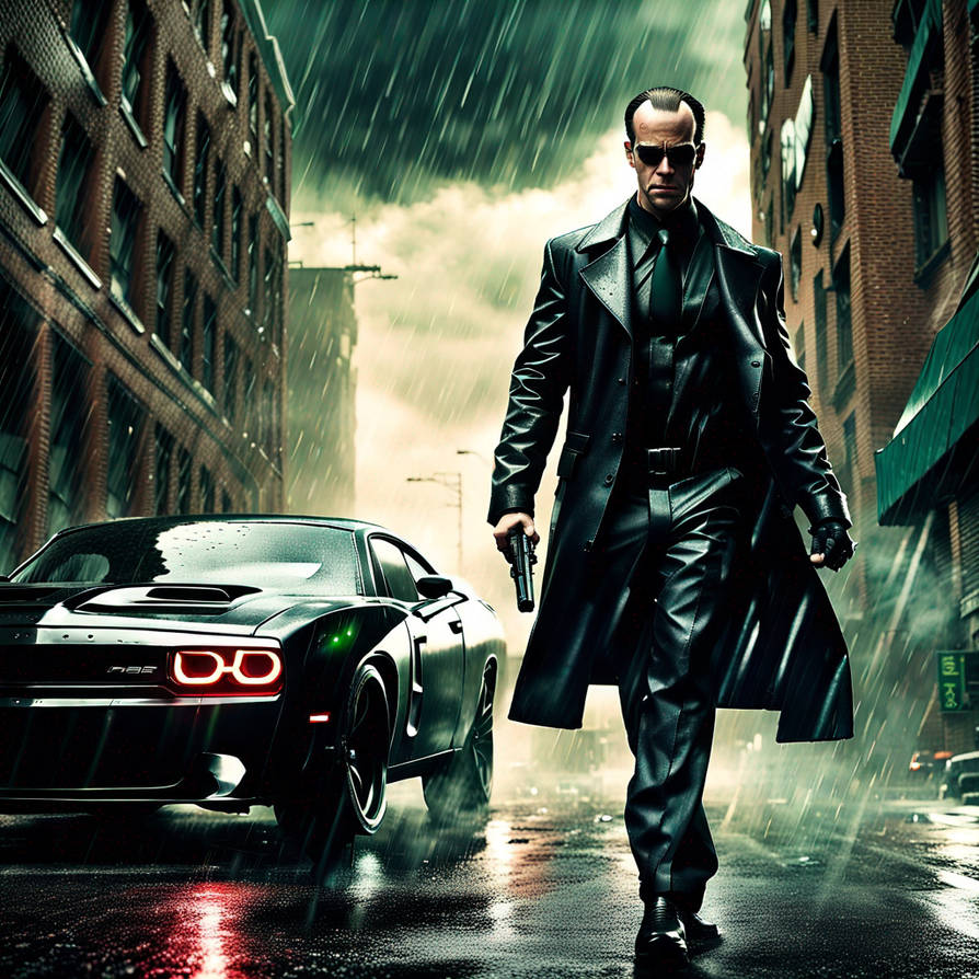 Agent Smith Explode Agent Smith with Neo, cinematic, closeup portrait, by Andresanon on ...