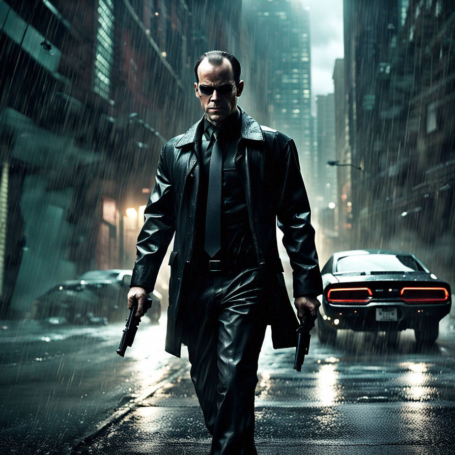 Agent Smith Explode Agent Smith with Neo, cinematic, closeup portrait, by Andresanon on ...
