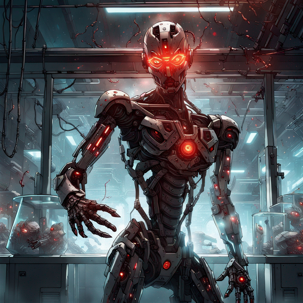 The image shows a humanoid Robotic Entity figure b by Andresanon on ...