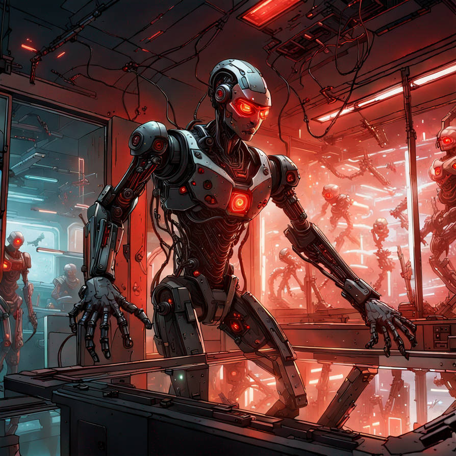 The image shows a humanoid Robotic Entity figure b by Andresanon on ...