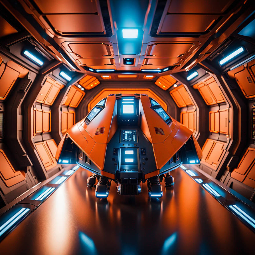 Future Rockets Orange The image shows a futuristic orange spacecraft in by Andresanon on ...