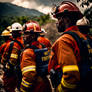 Hyper realistic Haiti firefighters, making much of