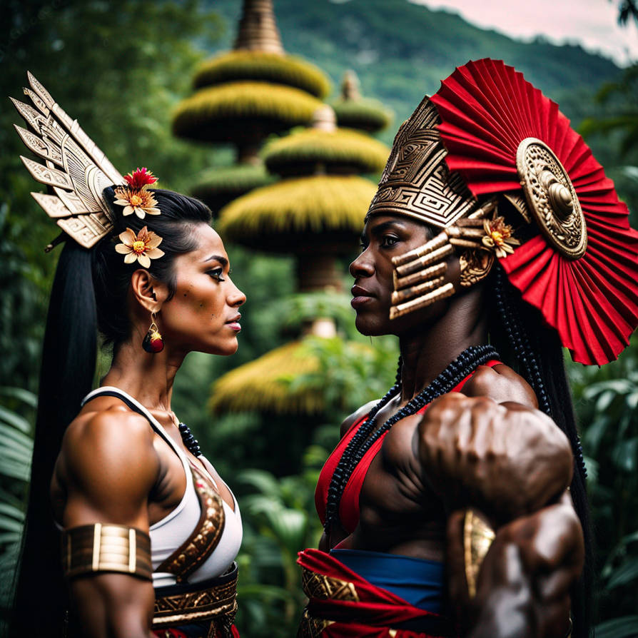 Aztec Body Physical Aztec muscled female, physique: dark brown skin, s by Andresanon on ...