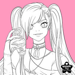 Vampire Love Potion - Lineart