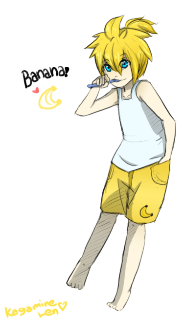 banana jumpscare #lenkagamine #kagaminelen #vocaloid #banana