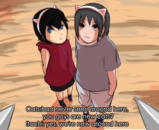 wallpapers Itachi Cat Ears Manga itachi and rouz cats by malengil on