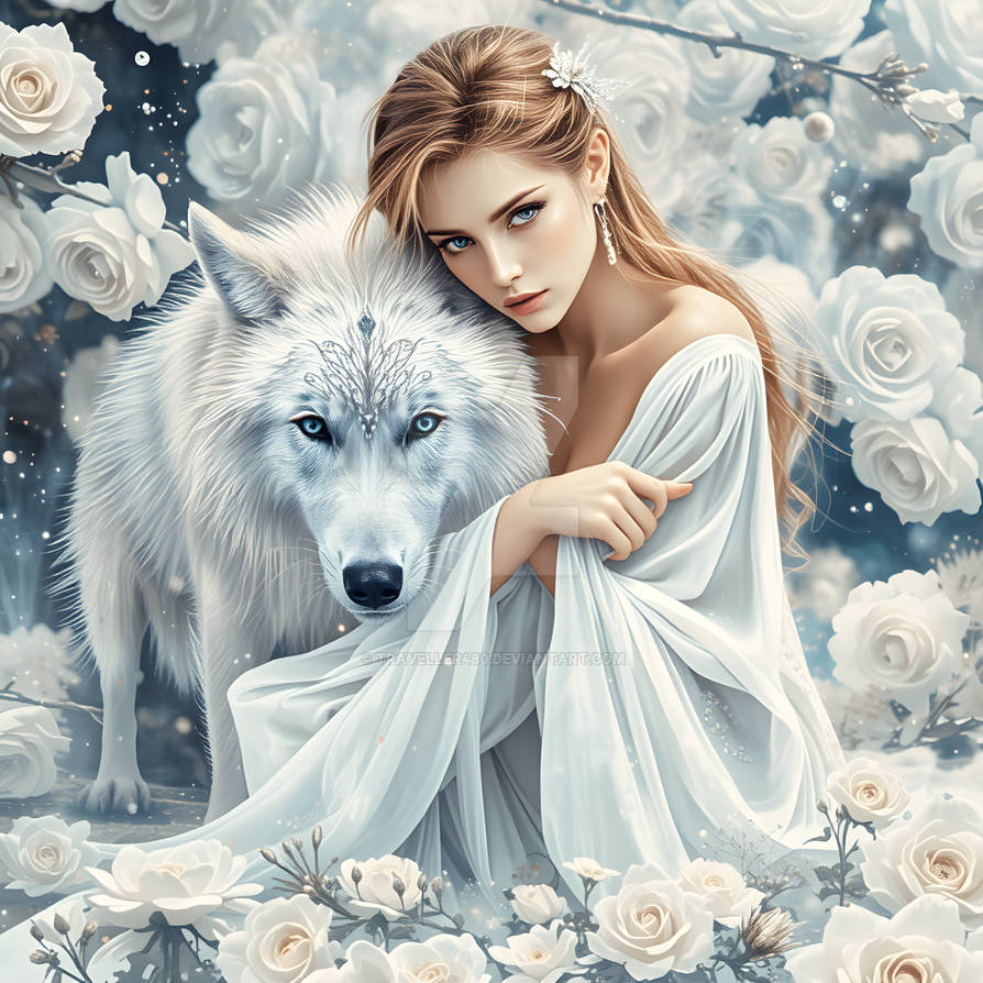 WHITE ROSE WOLF 2 by traveller480 on DeviantArt