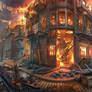 Street on fire