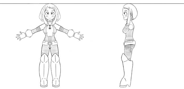 Uraraka Modeling Sheet [Boku no Hero Academia]