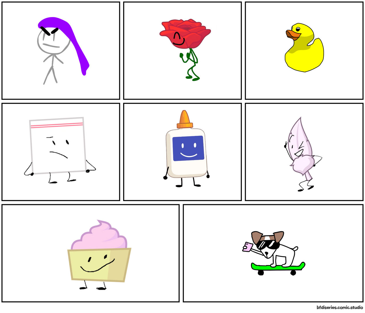 Bfdi Small ALL BFDI MINI CONTESTANTS by fatboyop on DeviantArt