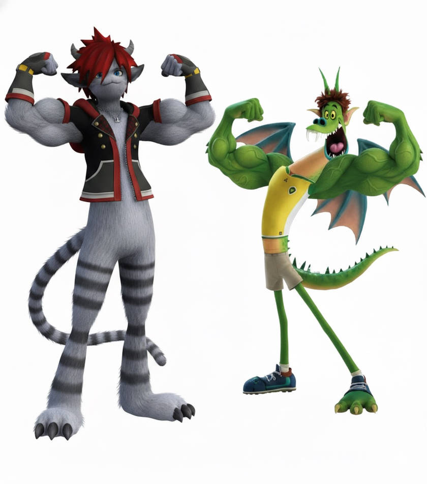 Monster Sora and Moster Johnny Muscular and Buff by AlzakuKatFlame on ...