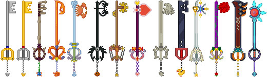 Keyblade Sprites by Kayari-of-Midnight on DeviantArt
