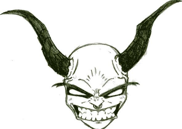 Demon smiling