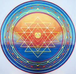 Sri-yantra. 6'x6'-