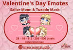 Twitch Emotes Valentine's Day Emotes - Sailor Moon by InverseStudios