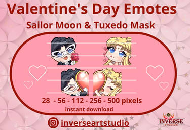 Twitch Emotes Valentine's Day Emotes - Sailor Moon