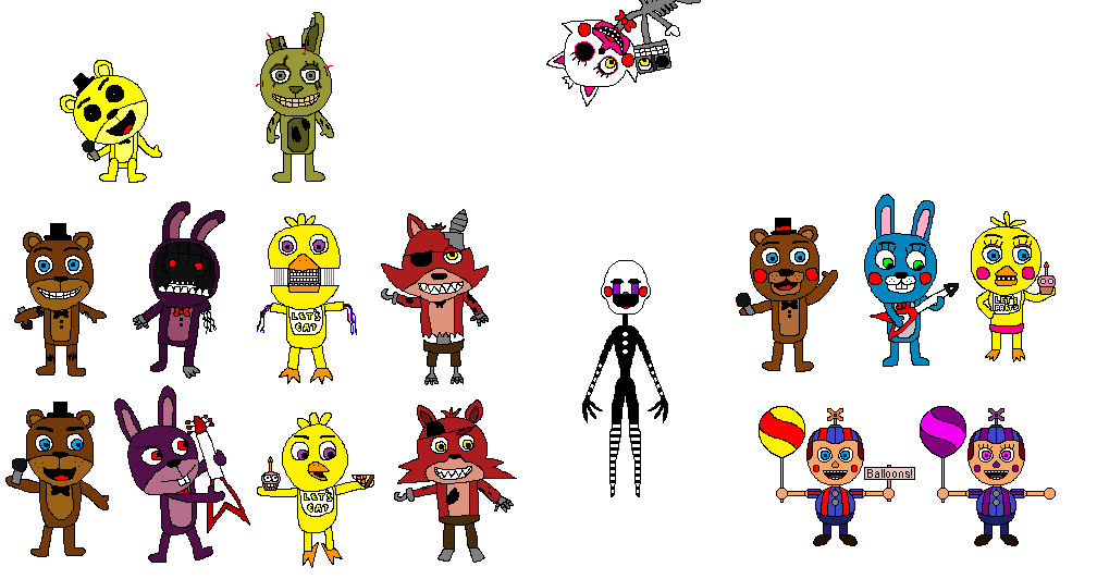 Fnafi FNAF Animatronics by LuuizaBattu666 on DeviantArt