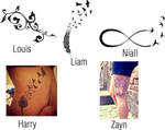 1D tattoos which one do u like by slipknot012345678