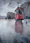 Red Tram by Kegriz