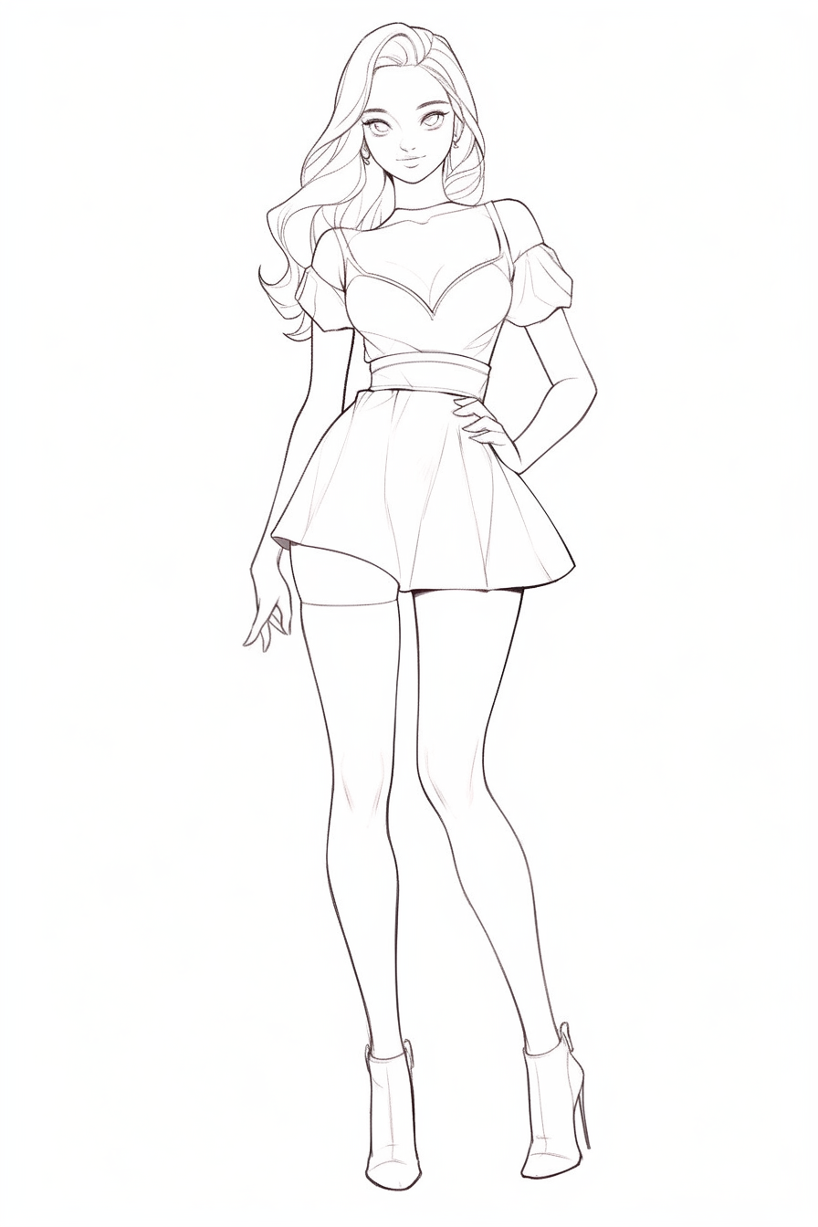 Female Base Drawing Pinterest And F2u Female Outfit - Female Base Lineart,  HD Png Download , Transparent Png Image - PNGitem
