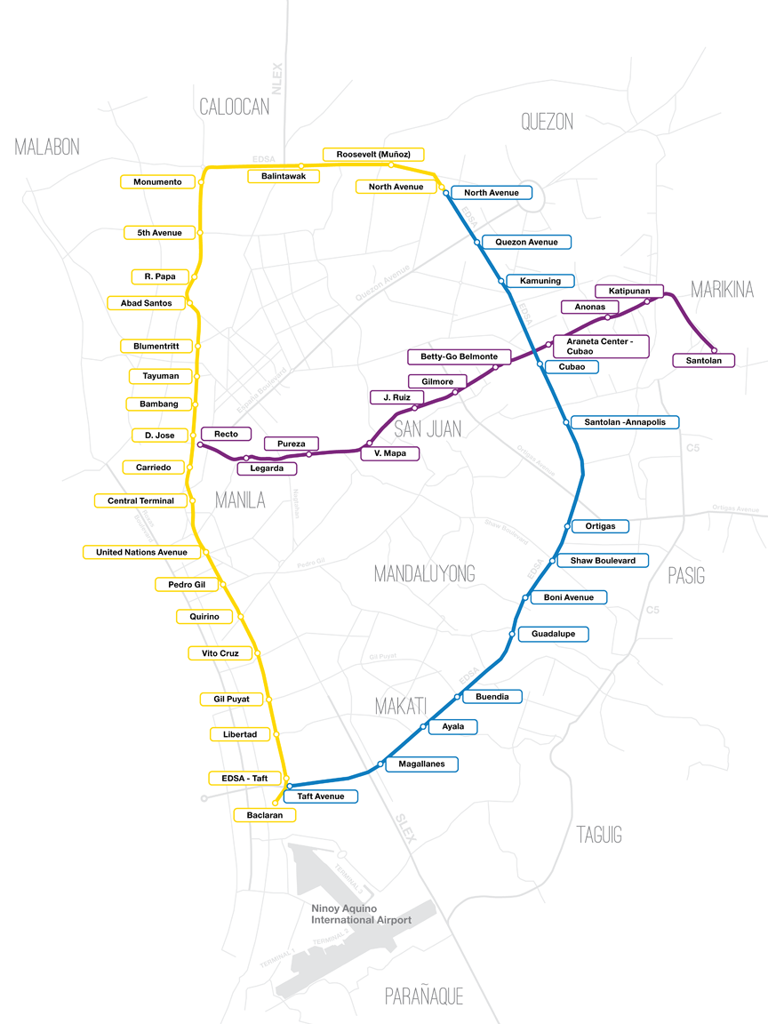 Metro Manila LRT-MRT Map by pharan-design on DeviantArt