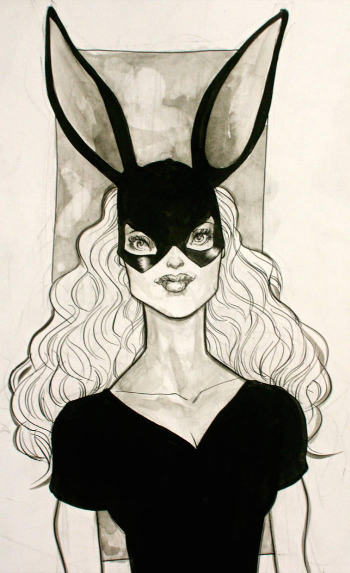 Bunny Ears, Inktober, day 4 by DrawingWithRazors on DeviantArt