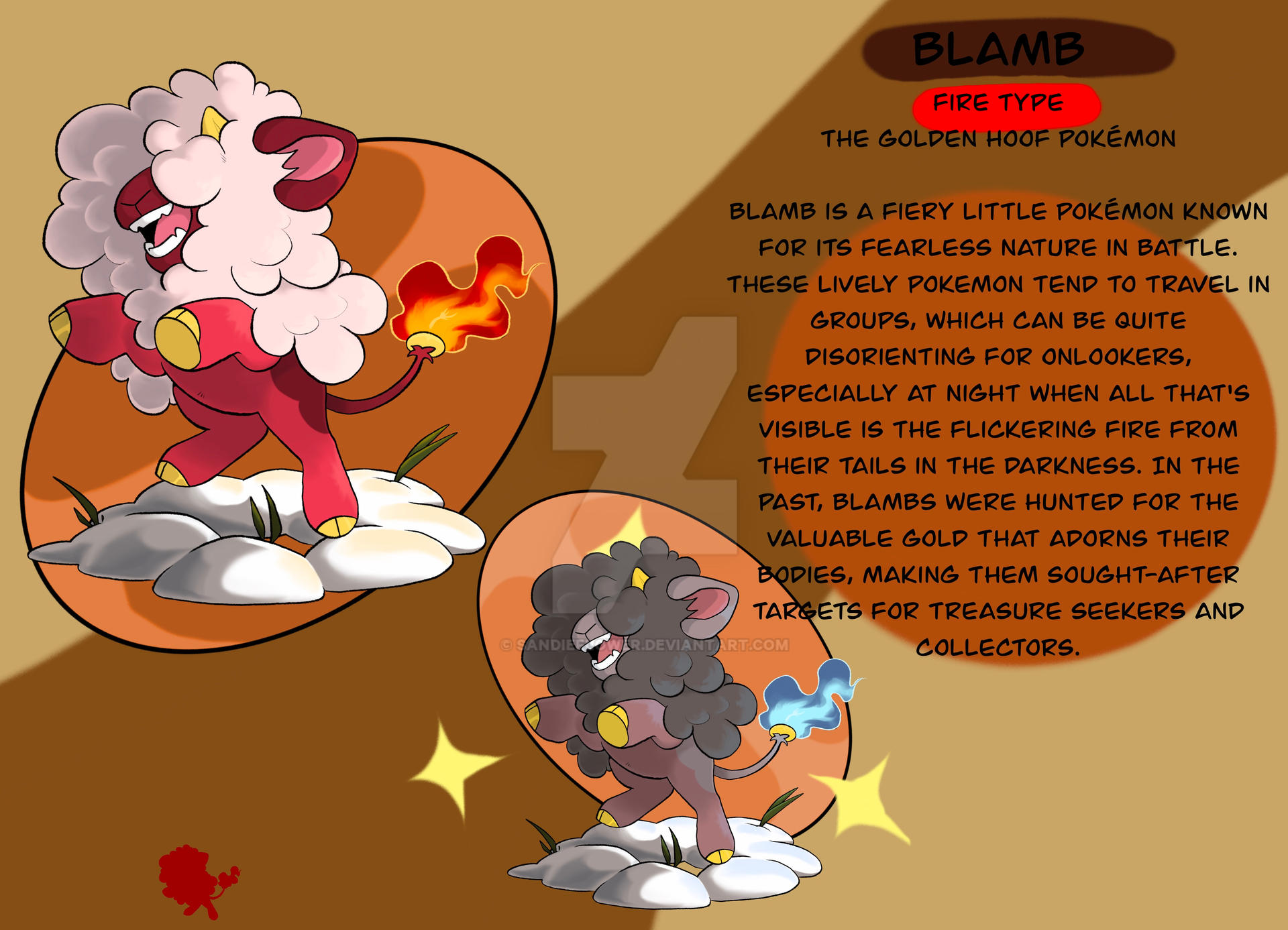 Fakemon Fire Types Fakemon: Fire type starter blamb by sandieflower on DeviantArt