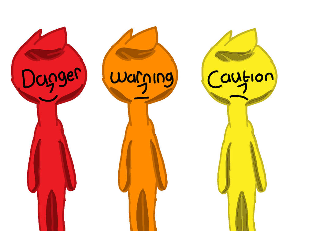 Warning, Danger and Caution :0 by MariaWolfie on DeviantArt