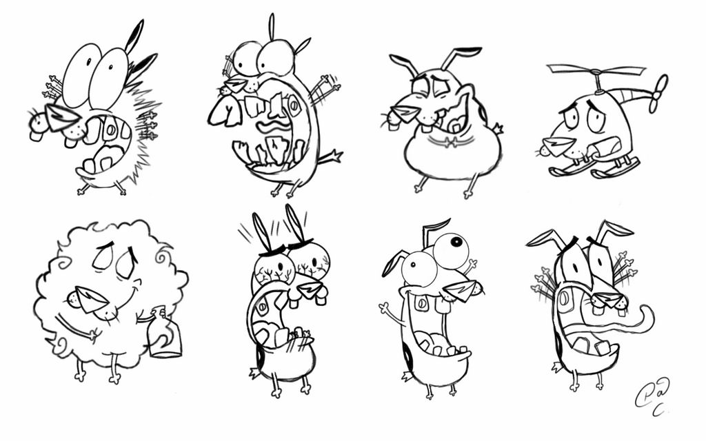 Courage The Cowardly Dog Sketches by 4and4 on DeviantArt
