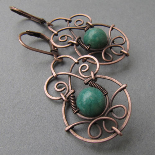 Copper and amazonite