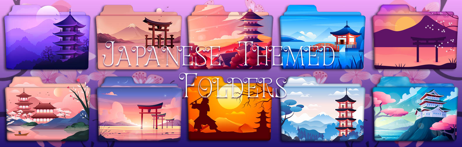 Japanese Themed Folders by mikejon45 on DeviantArt