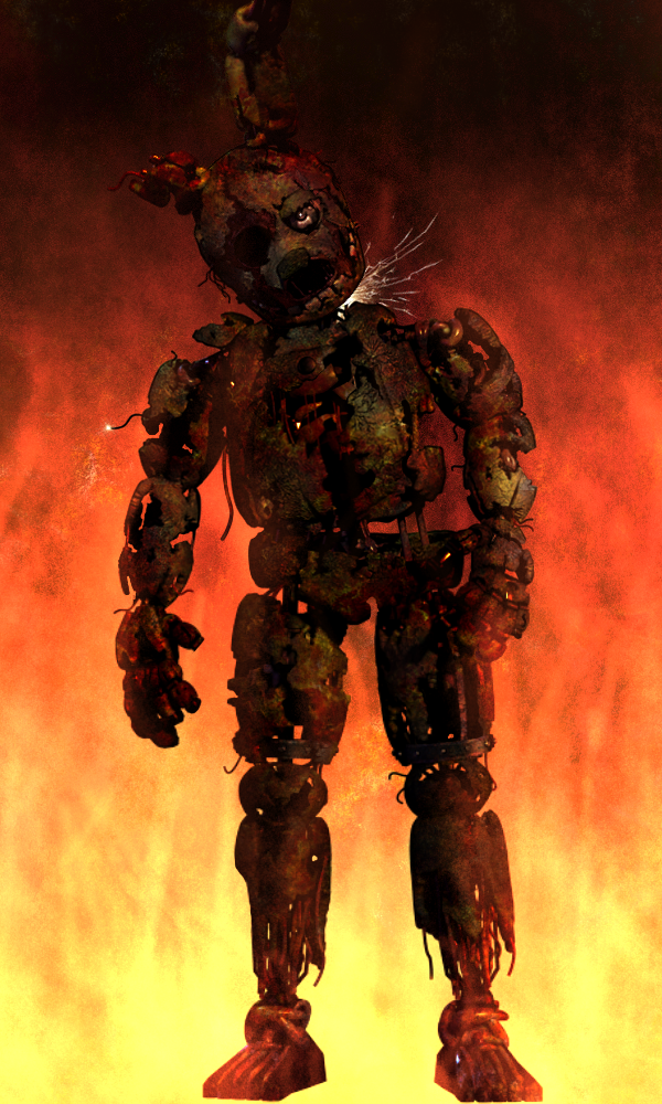 Withered Springtrap/Springtrap After The Fire By.